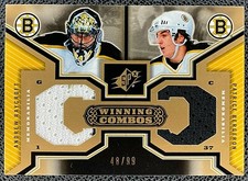2005-06 SPx Winning Combos Gold #WCRB Andrew Raycroft/Patrice Bergeron 48/99