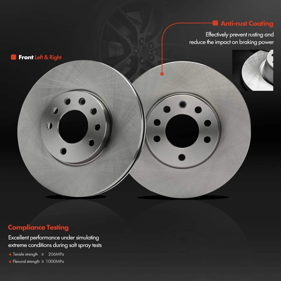 6x Rotores de disco delanteros y pastillas de freno de cerámica para Saturn L100 L200 L300 LW200 LW300 Foto 4 de 4