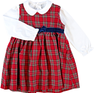 red tartan dress baby