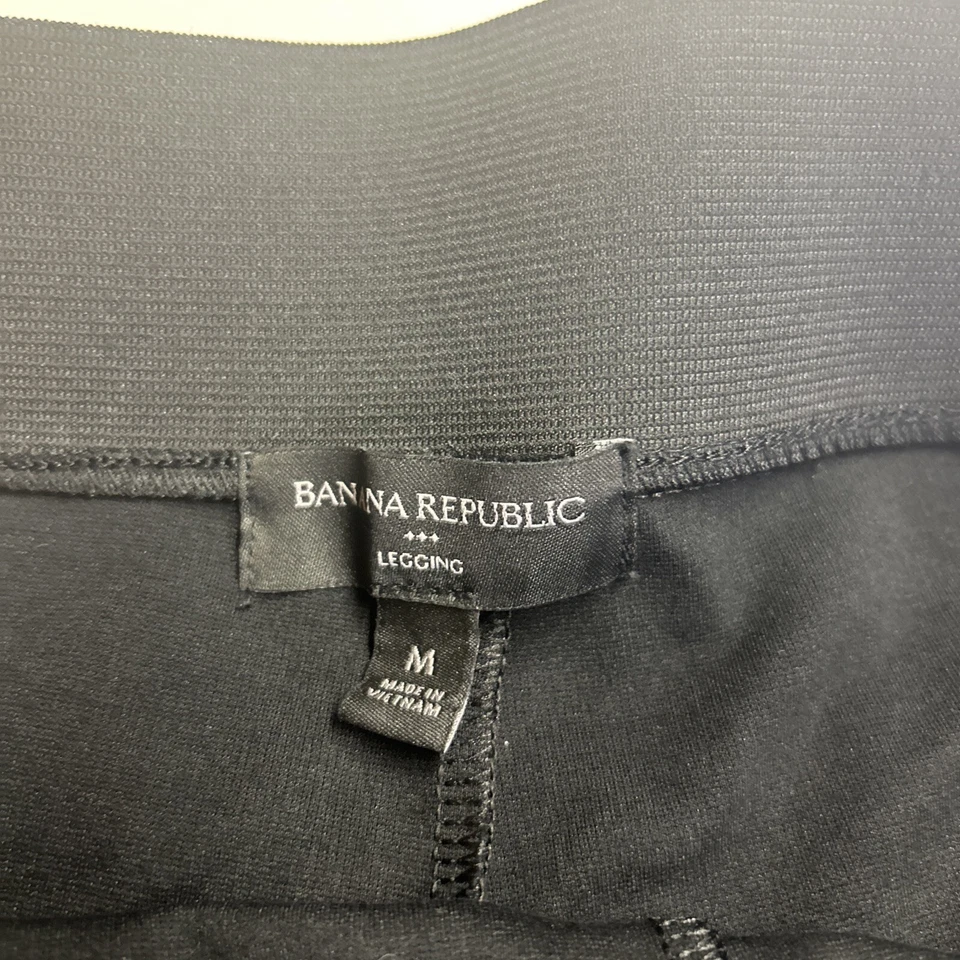 Брюки женские Banana Republic средние черные на молнии до лодыжки эластичные на талии - Изображение 2 из 4