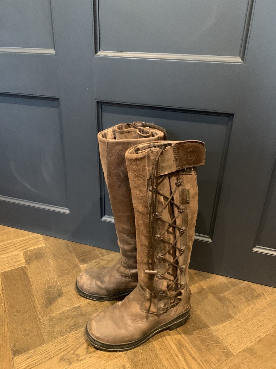 Ariat Grasmere brown Leather waterproof Long Riding boots Size