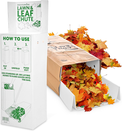 Lawn and Leaf Chute Reusable Lawn Bag Holder for Easy Leaf Collecting Durable