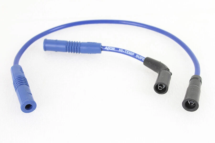 Juego de cables de encendido Accel 8 mm S/S núcleo espiral azul para Harley Davidson Foto 3 de 4