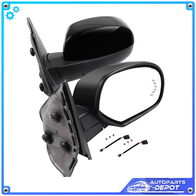 Heated Fold Memory Arrow Puddle Light Signal Power Mirrors For 07-13 Chevy Gmc