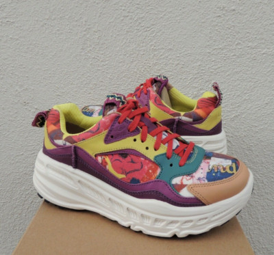 UGG CA805 X YOKOO WONDERLAND ALL GENDER LEATHER SNEAKERS, MEN 6/ WOMEN 7 ~NIB