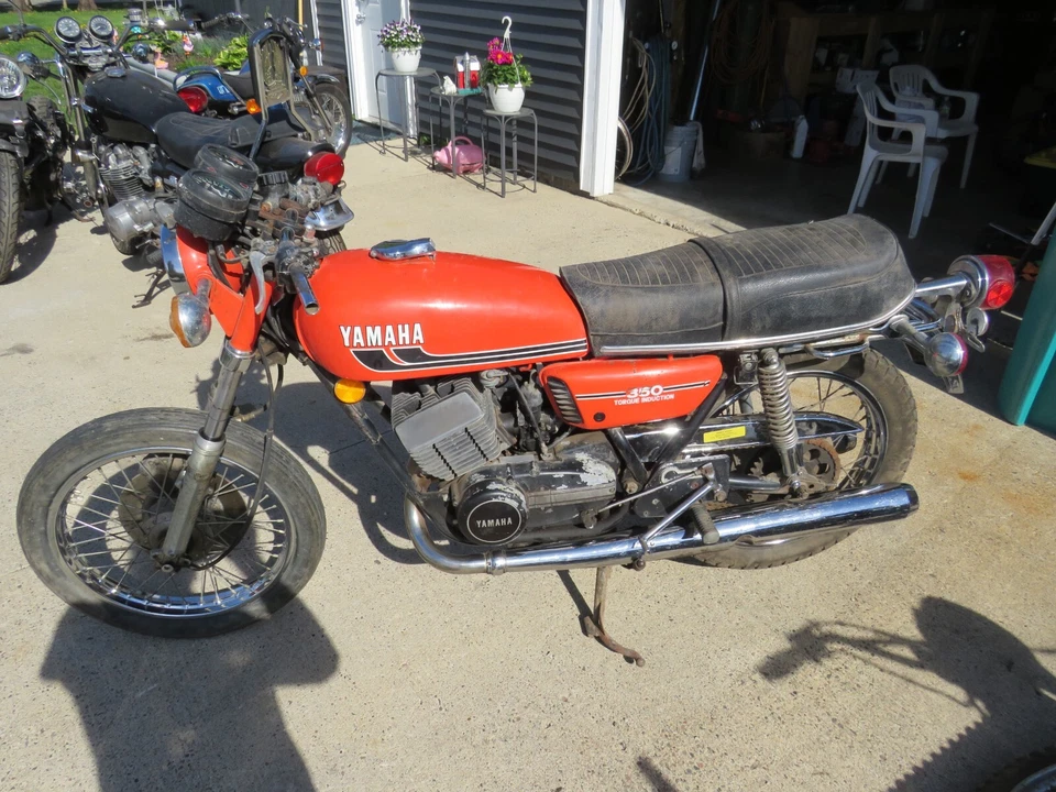 1975 Yamaha RD 350 RD Project Запчасти Мотоцикл Винтажный Мотоцикл Старый Мотоцикл - Изображение 2 из 4