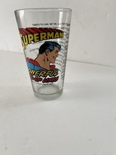 Superman Justice League DC Comics Drinking Glass ICUP USA Powerful Pick-Up Lines
