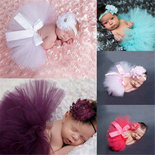 COSTUME SKIRT TODDLER PHOTO BABY GIRL CHEAP NEWBORN PROP FLOWER HEADBAND