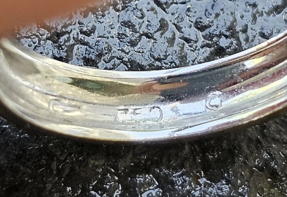 Anillo Hidalgo Banda Esmalte Rosa Oro Blanco 18k Talla 5.25 1 SOLO BANDA Stack Em Foto 4 de 4