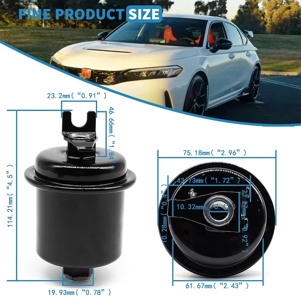 Fuel Filter Fit Acura Integra Honda Civic Accord # 16010-ST5-931/16010-ST5-E02💎 - Image 4 of 4