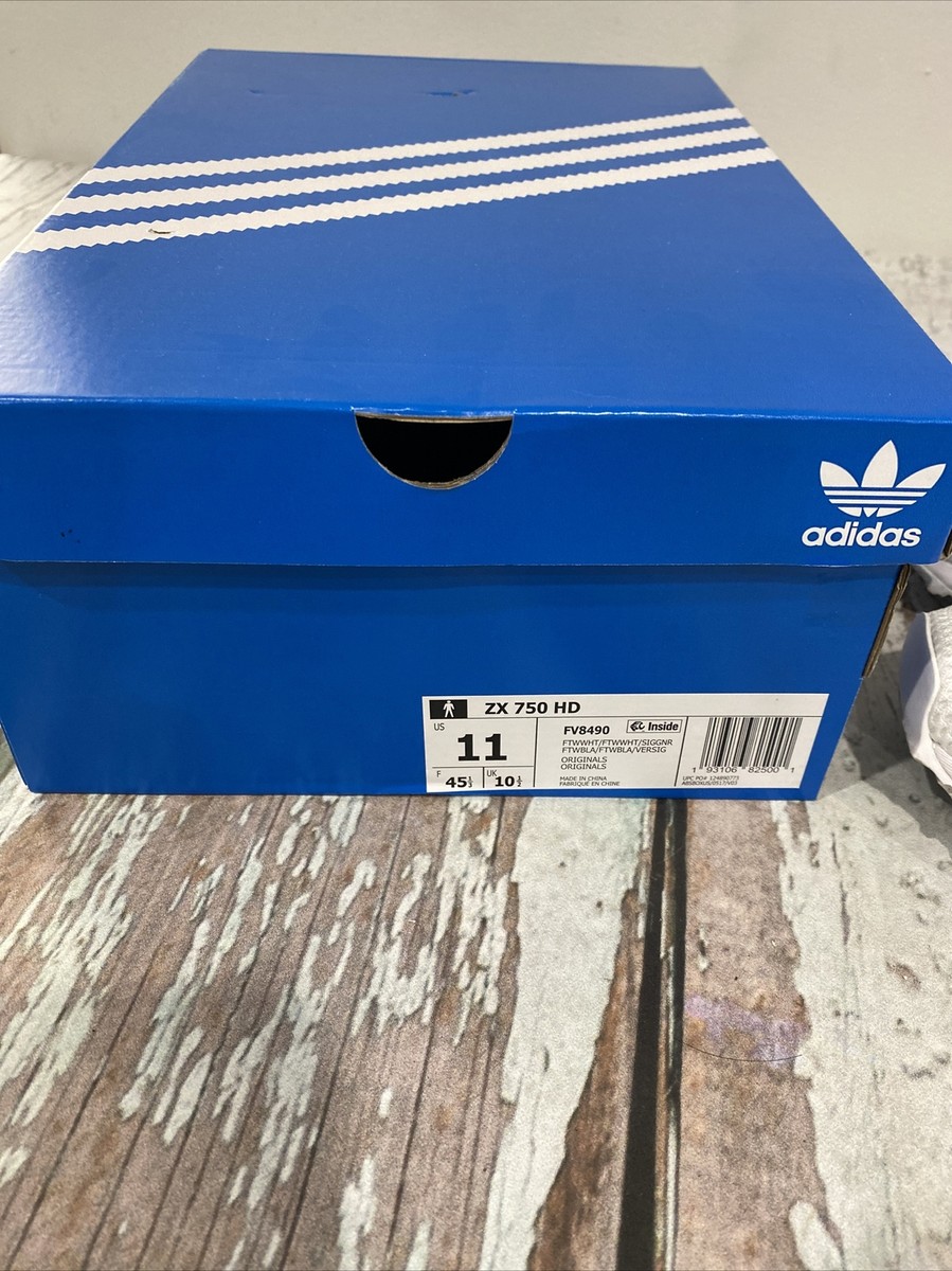 Adidas Originals ZX 750 HD Sneaker Men's Size 11 White And Adidas Originals ZX 750 HD Sneaker Men's Size 11 White And