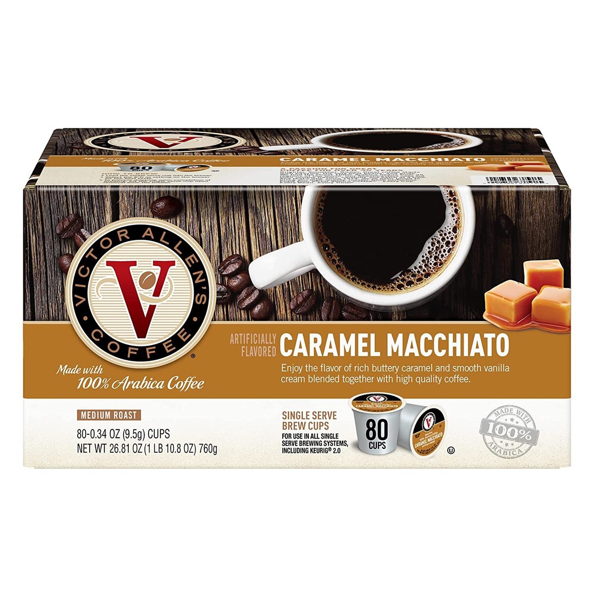 Victor Allen 's Coffee K Cups Single Serve Coffee Keurig 80 K-Cups