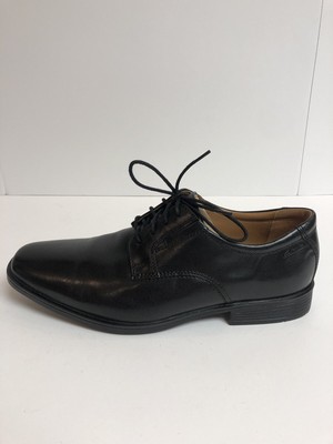 clarks tilden cap black leather