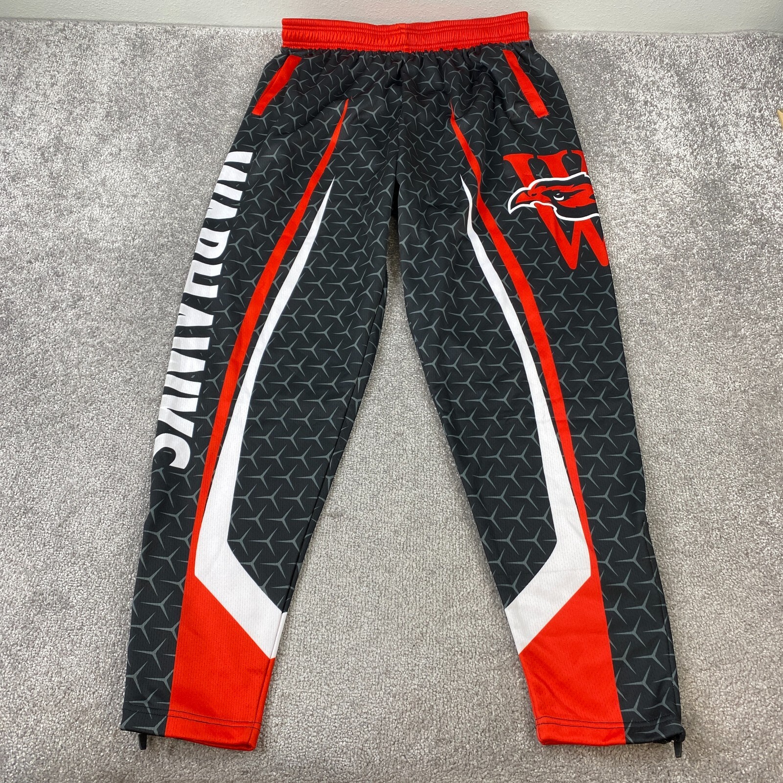 Men's 2XL Black Warhawks Zip-Ankle Active Sweatpants-image