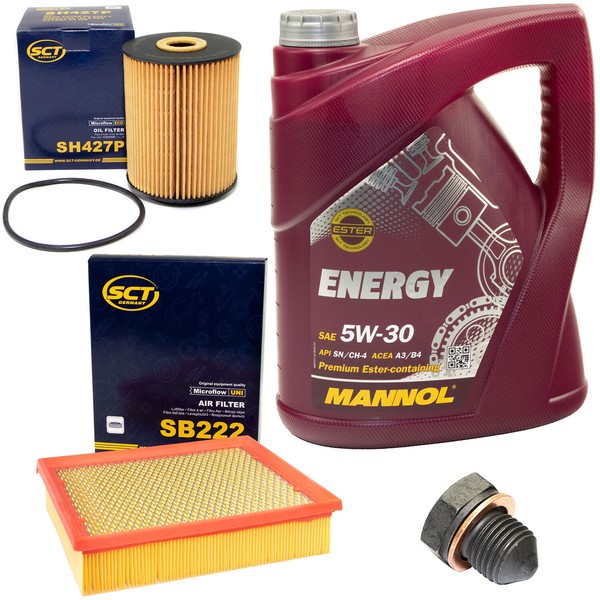 MotoröL Filter Set 5W30 5 Liter + ÖLablassschraube FüR Audi A4 Avant Cabrio B5-image