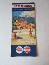 1956 Chevron - New Mexico map - great color