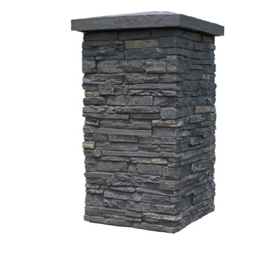 NextStone Slatestone Column Wrap-sq ft Midnight Ash Faux Stone Veneer