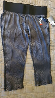 NEW NWT Champion athletic Capri pants UC Cincinnati Bearcats UC Logo Womens M