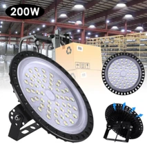200W UFO LED High Bay Light Warehouse Industrial Light Fixture 20000LM
