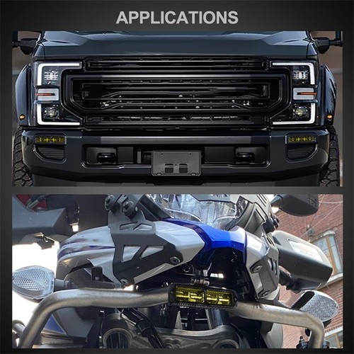2X 6inch LED Work Light Bar Spot Pods Fog Lamp Offroad Driving Truck 4WD Yellow - Picture 13 of 13