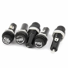 5 Pcs 6 x 30mm Thread Panel Mounted Fuse Holder AC 125V/250V 15A/10A