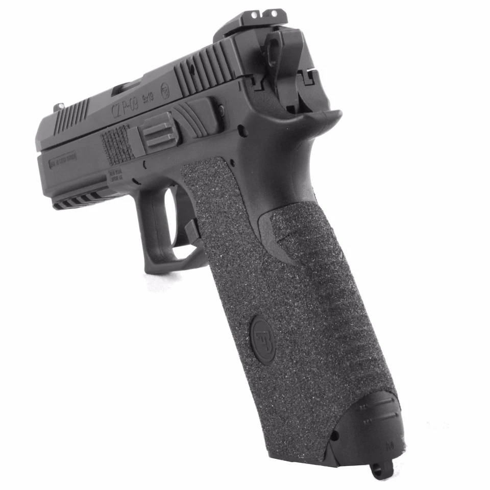 Empuñaduras de garra para empuñadura de correa trasera mediana CZ P-09 en textura granulada negra 067G Foto 3 de 4