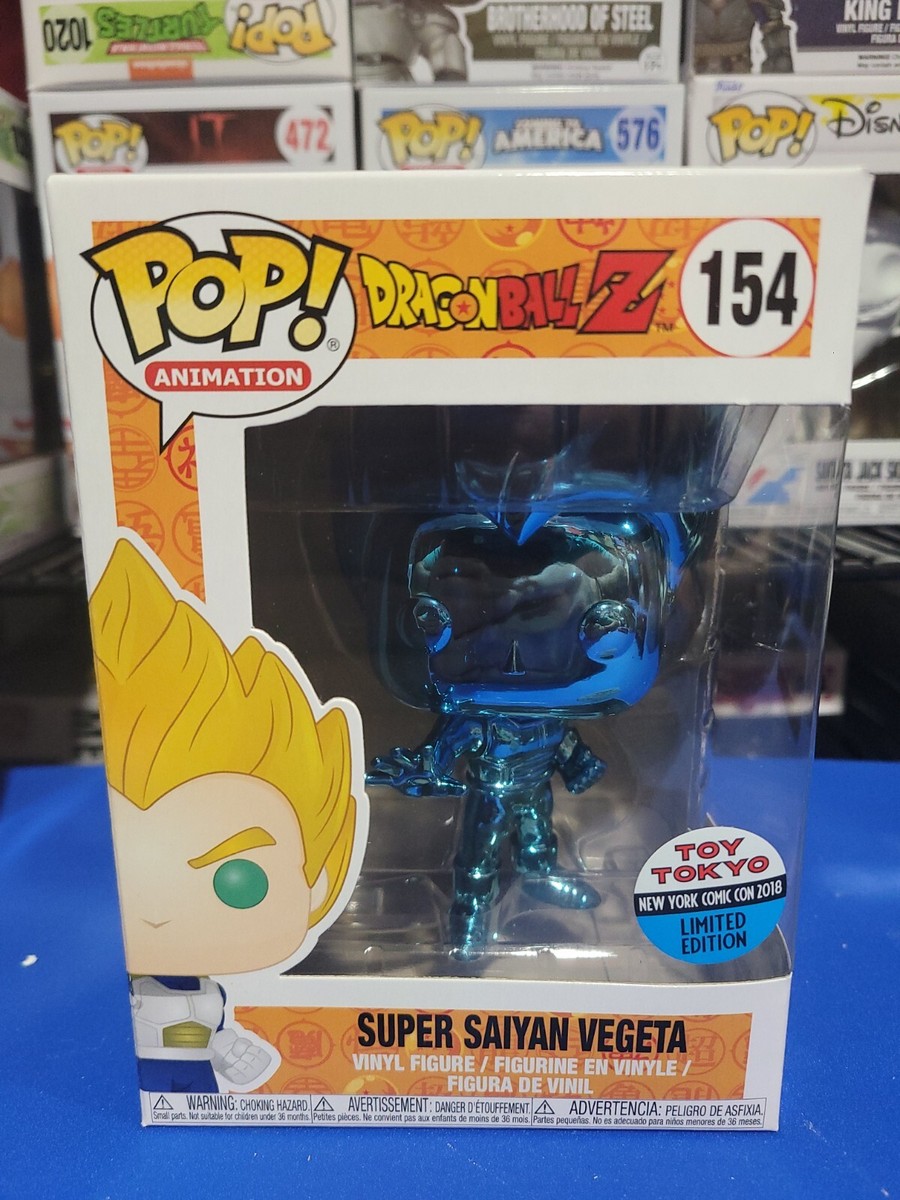 Funko POP! Super Saiyan Vegeta 154 NYCC 2018 Blue Chrome Dragon