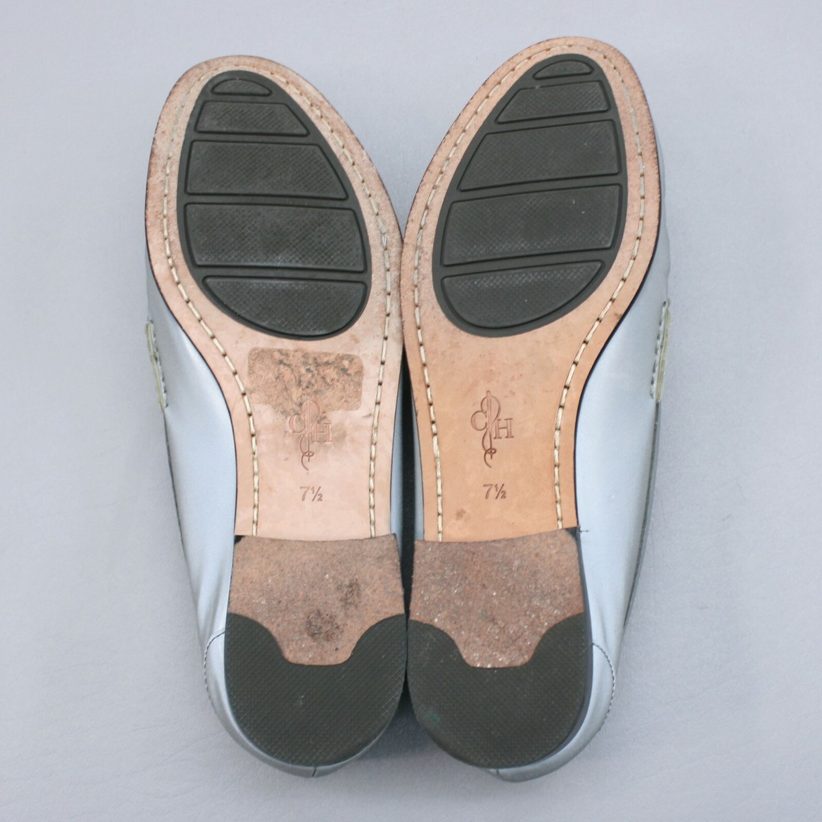Cole Haan Ladies 7.5 B Monroe Reflective Silver Slip-on 