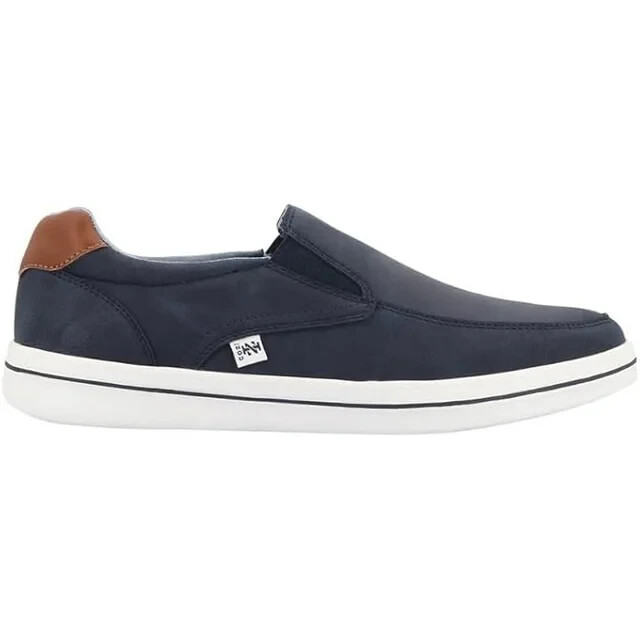 Izod Mens Barlow Sneaker Slip On Shoe Navy Blue Sz 10