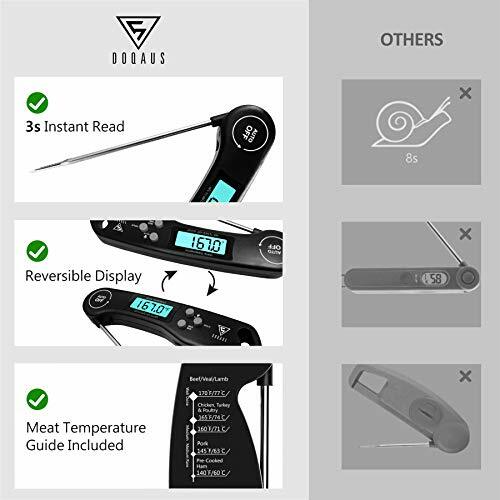 Meat Thermometer, DOQAUS Instant Read Cooking Thermometer, Digital Food