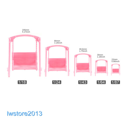 Pink Color Swing Scene Props Miniatures Figures Model For Cars Vehicles Toys
