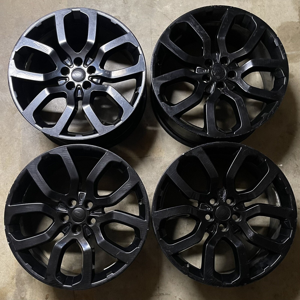 完組ホイール シルバーリム 黒ハブモーター タイヤホイール 4本セット カールソン 1/5 EVO 20インチ 8.5J +