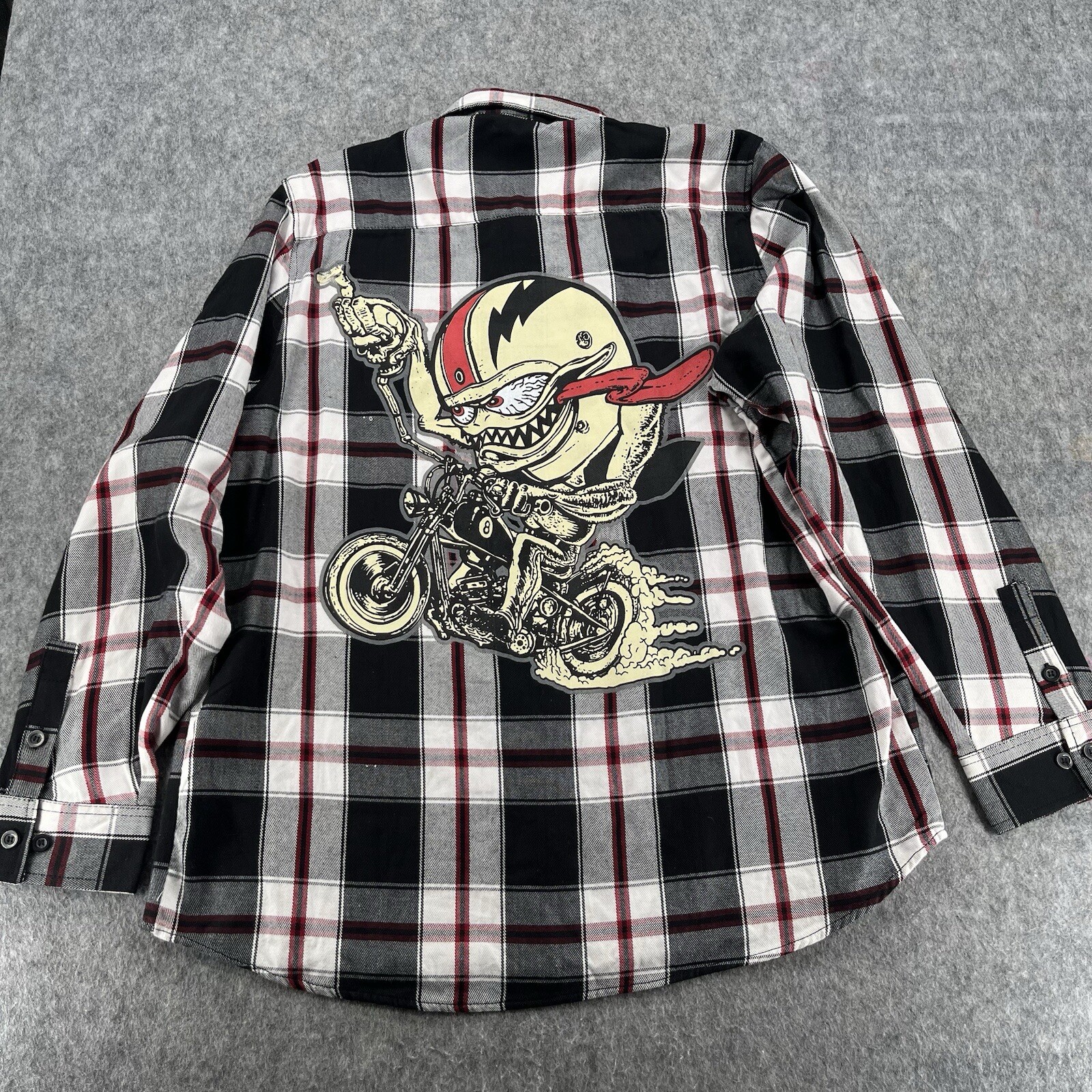 Hot Leathers Mens Plaid Bobber Monster Flannel Shirt Size XL NEW