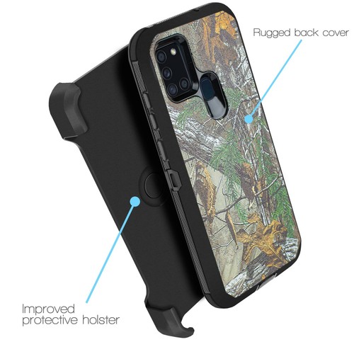 For Samsung Galaxy A21S Built In Screen Holster Shockproof Heavy Duty Phone Case - Picture 33 of 35