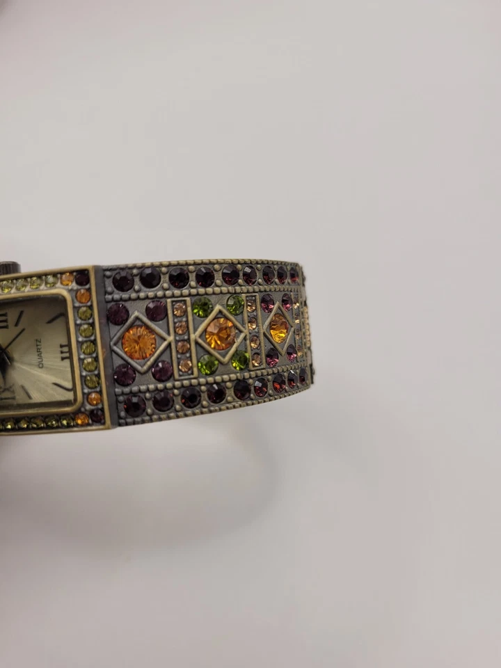 Juego de 2 relojes Heidi Daus Double Trouble topacio color amatista cristales de Swarovski Foto 2 de 4