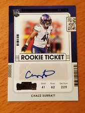 2021 Contenders #183 Chazz Surratt North Carolina Vikings Rookie Auto B