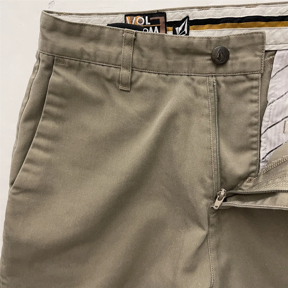 Volcom Stone 28 x 12" Friggin Chino Short Khaki Twill Chino Shorts - Image 3 of 4