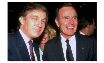 George H W Bush Donald Trump PHOTO, Pic Art Print, US President White House