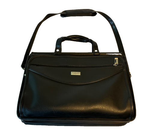 U.S. LUGGAGE NEW YORK BRIEFCASE LAPTOP CASE BUSINESS TRAVEL BLACK BAG - Afbeelding 2 van 13