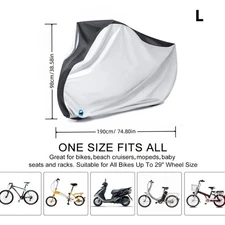 Heavy Duty Waterproof Bike Cover - Rain,Sun,Snow & UV Protection for Outdoor Use