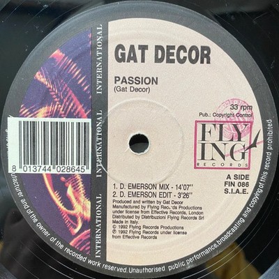 Gat Decor - Passion, 12'', (Vinyl)