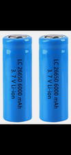 LC 26650 6000mAh 3.7V Li-Ion Rechargeable Batteries 2-Pack New