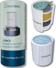 2 Pack - MyHalos Fixed Hard Water Shower Filter Cartridge Replacement - Home,