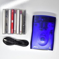 Iomega Zip100 USB Powered Drive  8 Formatted 100MB Disks Z100USBS Blue