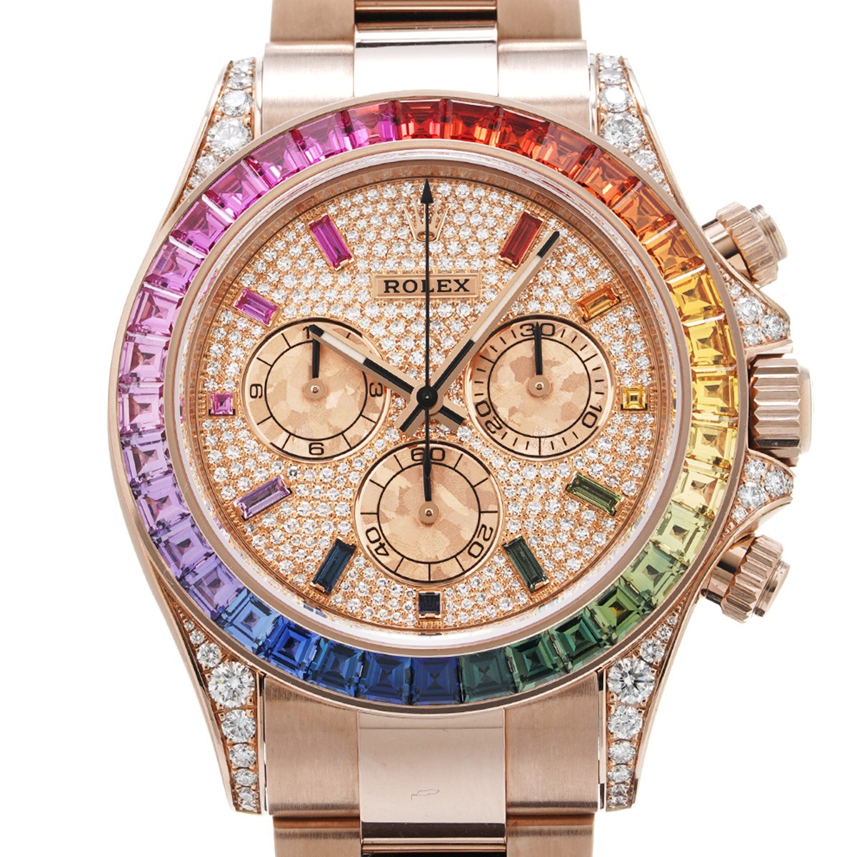 ROLEX Cosmograph Daytona Rainbow 116595RBOW Pave diamonds/Pink Gold Crystal/... image 6
