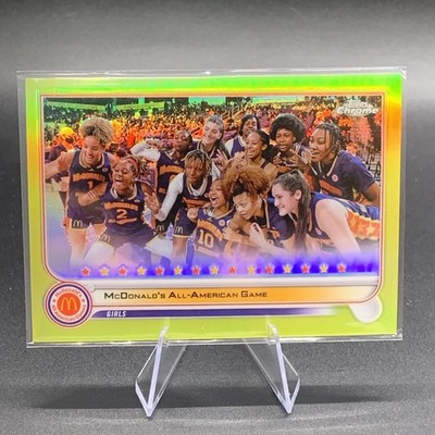 2022 Topps Chrome All American #98 Team Photo Yellow Refractor SSP 22/75