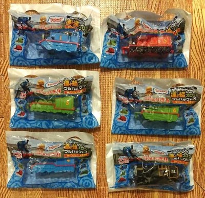 Thomas Pull Back Toys Set 6 Connectable Toy Unused Authentic Rare Vintage