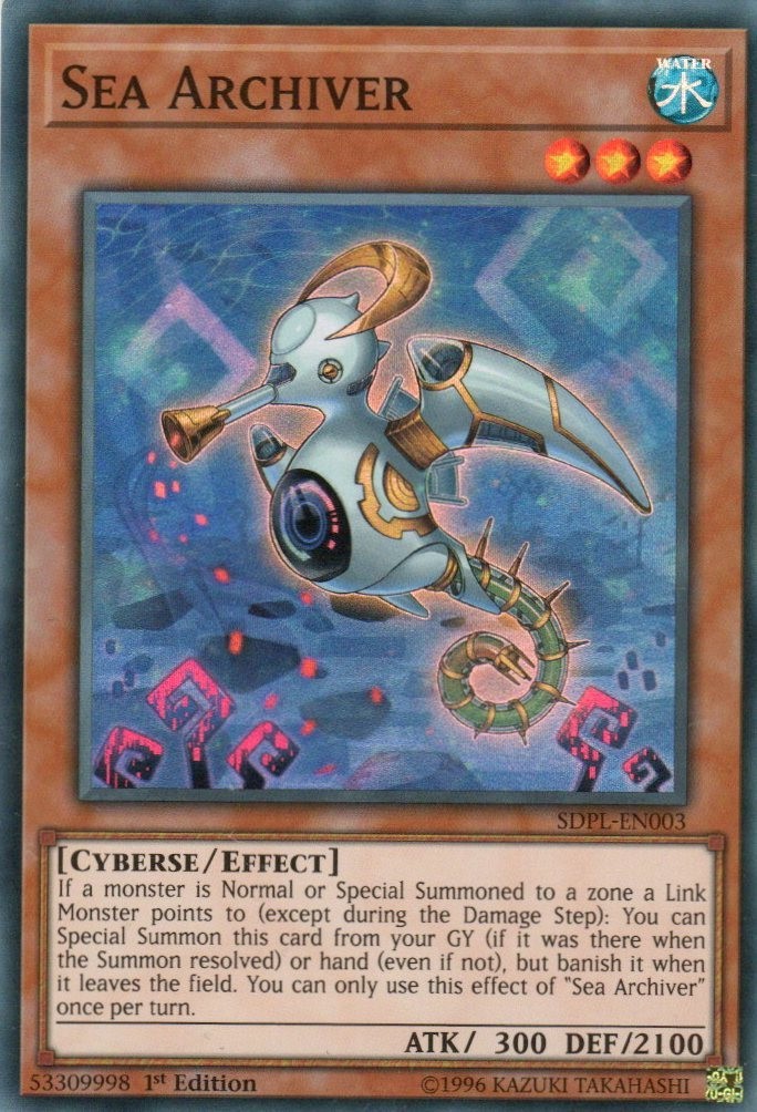 yugioh 1x Sea Archiver SDPL-EN003 SUPER RARE 1ST EDITION ENGLISH