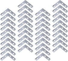 Pack of 40 Silver L Shape Bracket Joint Support Flat Plate Bracket Right Angle C