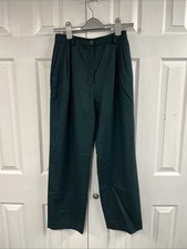 Vintage Pendlton Womens Size 8 Green Wool Flat Front  Lined Pants /Slacks